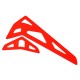 Fusuno Neon Red Fiberglass Horizontal/Vertical Fins Trex 500
